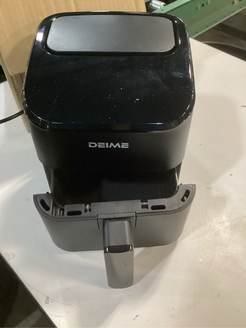 Condition photo showing Good Condition for DEIME Air Fryer 3 Qt, Small Airfryer Digital Space Saving Compact, Bake, Reheat, Roasts for Quick Easy Meals, Mini Compact & Quiet, Nonstick & Dishwasher Safe Basket (Black) 3QT