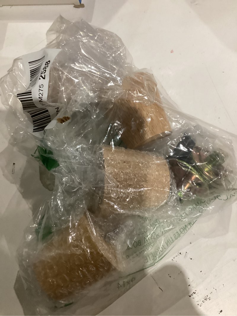 Condition photo showing As Is for 2" Round Solid Wood Furniture Leg Set of 4 Mid-Century Modern Sofa Couch Bed Coffee Chair Desk Straight Feet Legs with Pre-Drilled 5/16?M8? Inch Bolt& Screws& Rubber Pads…… (2”, 4sets) 2” 4sets