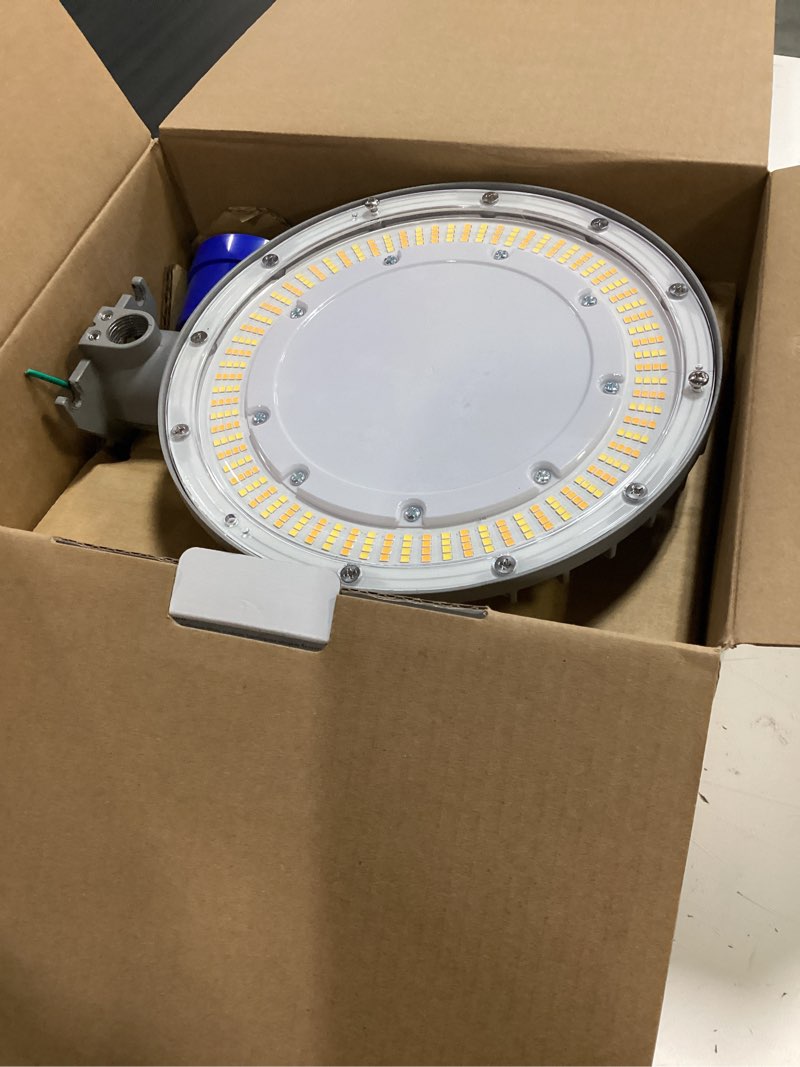 Condition photo showing As Is for lithonia lighting 175-watt equivalent integrated led gray area light with switchable color temperatures