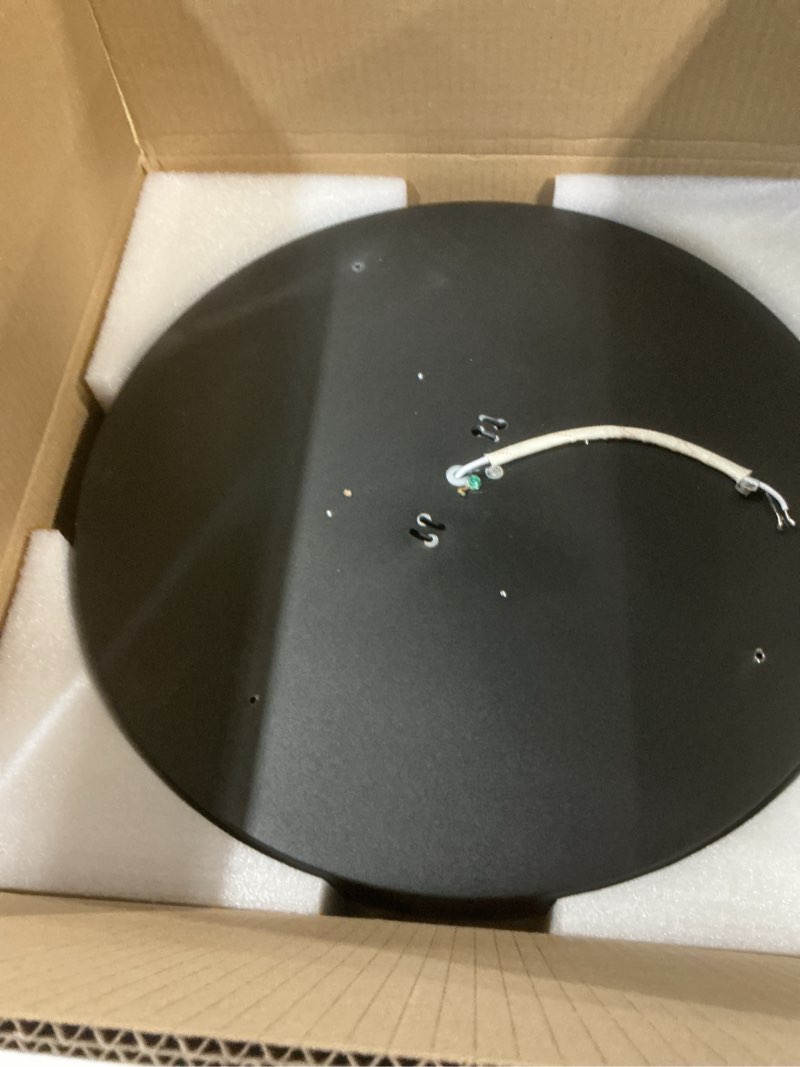 Condition photo showing Good Condition for 18 inch large flush mount ceiling light fixture,5cct dimmable led ceiling lights, modern black round lamp fixture living room bedroom laundry room bathroom 18.1in black