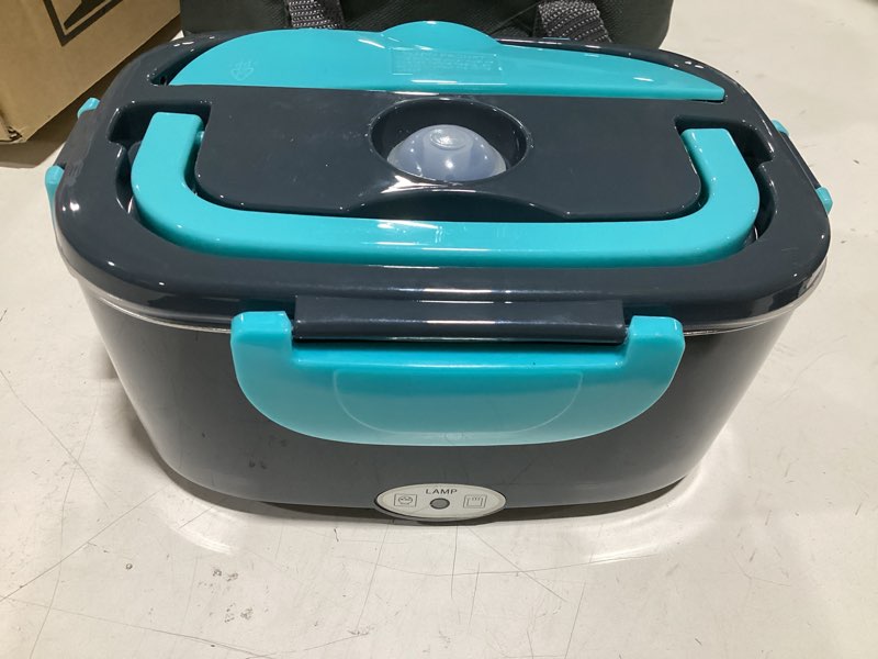 Condition photo showing Good Condition for Electric Lunch Box, Food Warmer Heater 12V 24V 110V, 80W Faster Heated Lunch Box for Car/Truck/Home Portable Heating Boxes with 1.5L 304 SS Container Fork & Spoon Fluorescent green