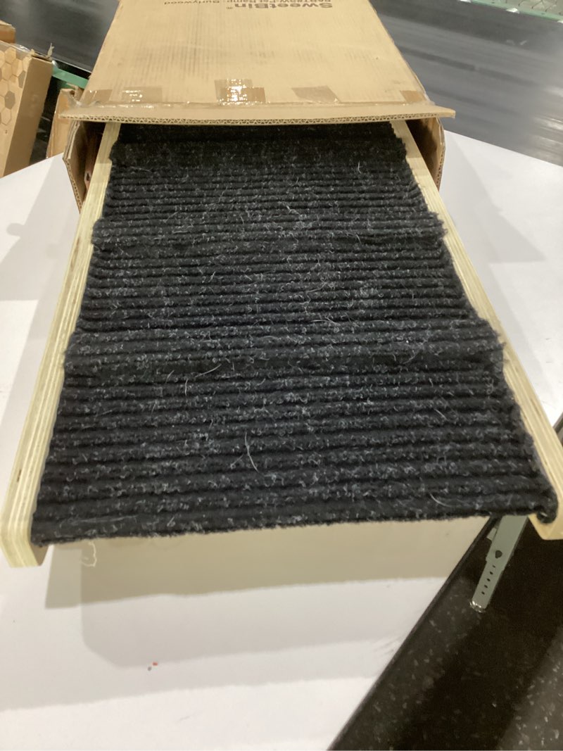 Condition photo showing As Is for dog ramp for bed & couch for small & medium dogs - joint-friendly, anti-slip, adjustable, odor-free, up to 70 lbs up to 70 lbs-indoor, similar to stock photo