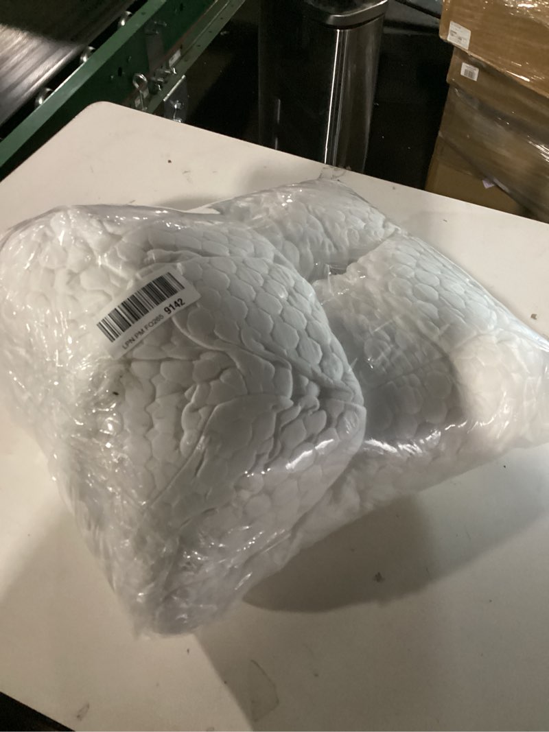 Condition photo showing Good Condition for Shredded Memory Foam Knee Pillow for Side Sleepers, Supportive Leg Pillow for Side Sleeping, Relieve Hip Back & Leg Pain, White