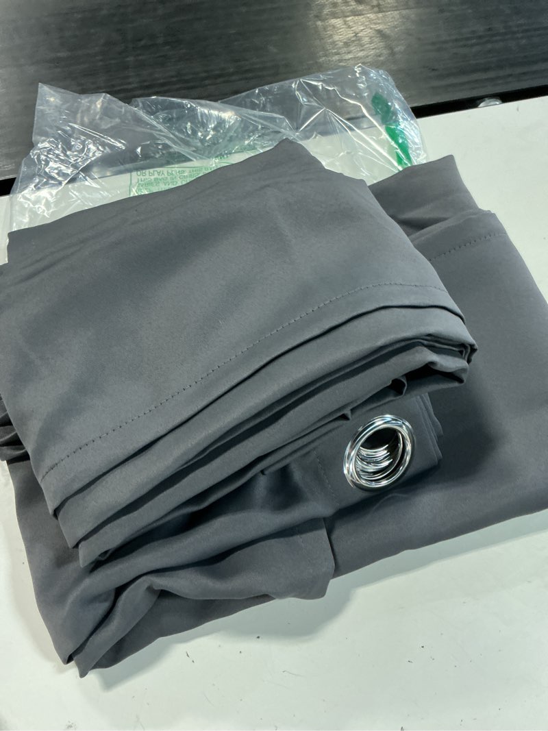 Condition photo showing As Is for chrisdowa blackout curtains 54 inches long for bedroom - 4 panels set grommet thermal insulated room darkening curtains for living room (grey, 38 x 54 inch) 38\"w x 54\"l (pack of 4) grey