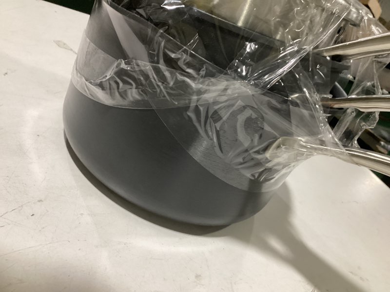 Condition photo showing As Is for calphalon classic hard-anodized nonstick cookware kitchen essentials set