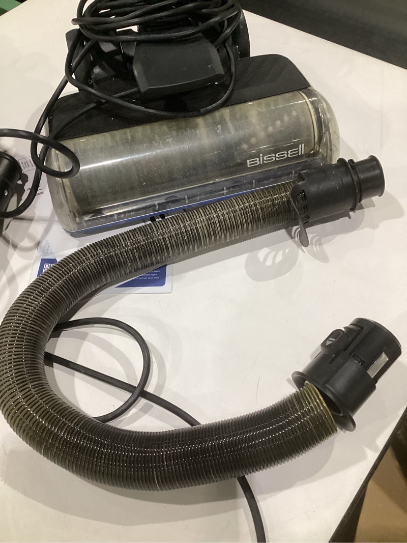 Condition photo showing As Is for (used, not tested)bissell pet hair eraser turbo lift-off vacuum, w/self-cleaning brush roll, hepa filtration, powerful pet hair pickup with turbobrush pivot tool & led-lit dusting brush & crevice tool, 3774f