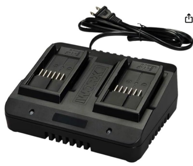 Worx WA3770 20V Li-ion Dual Port 2 Hour Charger