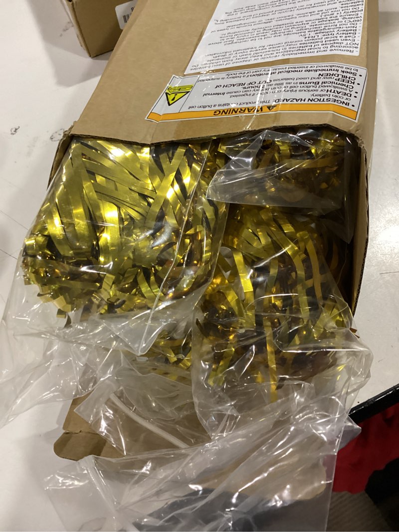 Condition photo showing Good Condition for 48 Pcs Lighted Wedding Fairy Wands LED Foil Tinsel Wedding Sticks LED Light Up Stick Glow in The Dark Flashing Wands Sparklers for Birthday Party Favors(Gold)