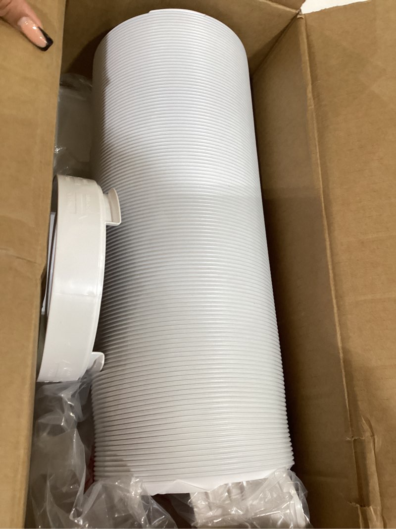 Condition photo showing As Is for portable ac window vent kit with 5.9" exhaust hose, slide seal kit | adjustable window seal plates 17-63", exhaust hose length 82", upgrade tight panels seal for horizontal & vertical windows