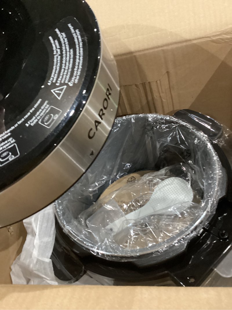 Condition photo showing Good Condition for 9-in-1 electric pressure cooker, 1000w instant multi-cooker with imd touchscreen, olla de presion, non-stick pot, rice cook, slow cook, steamer, sauté, warmer, safe venting, silver 8 qt 8 quarts imd silver