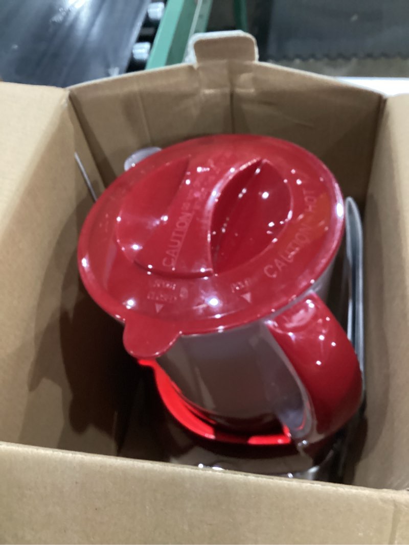 Condition photo showing As Is for Nostalgia HCM700RETRORED Retro 32-Oz. Hot Chocolate Maker and Dispenser