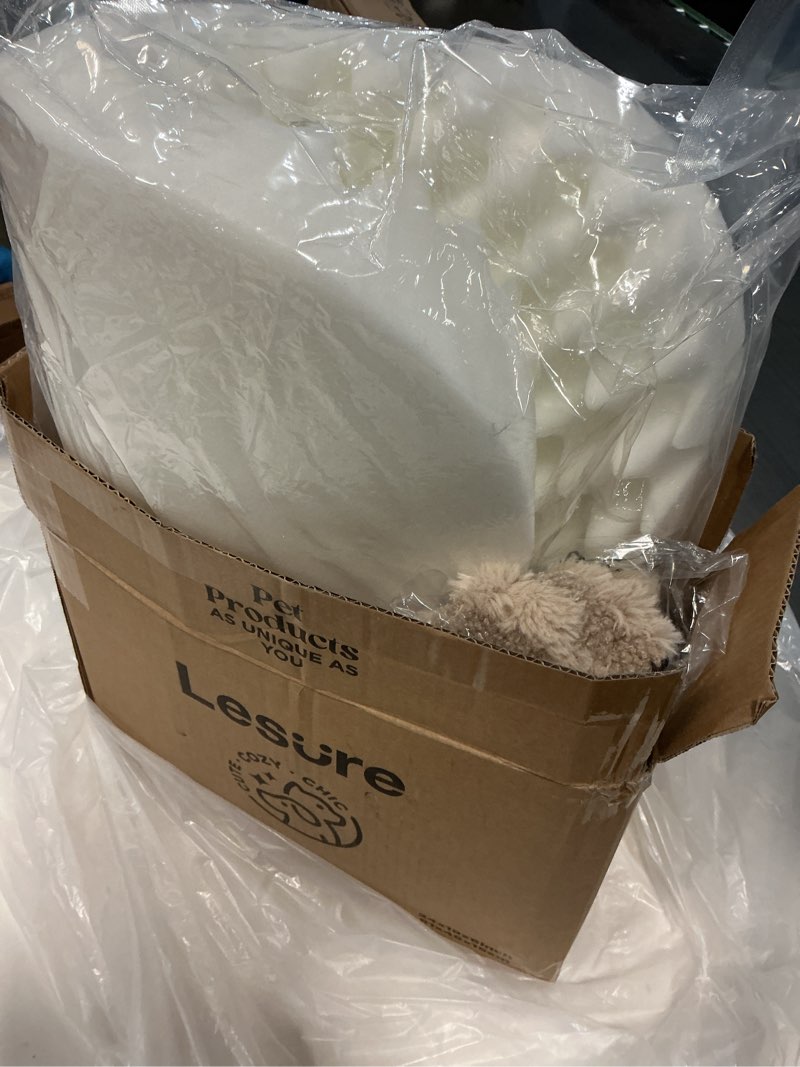 Condition photo showing Good Condition for LE SURE Cute Dog Bed for Small Dogs, Orthopedic Waterproof Small Pet Beds with Sides, High Back Non-Slip Bottom and Egg-Crate Foam Puppy Couch Sofa with Washable Removable Cover, Hazel 24.0"L x 18.0"W x 6.0"Th Hazel