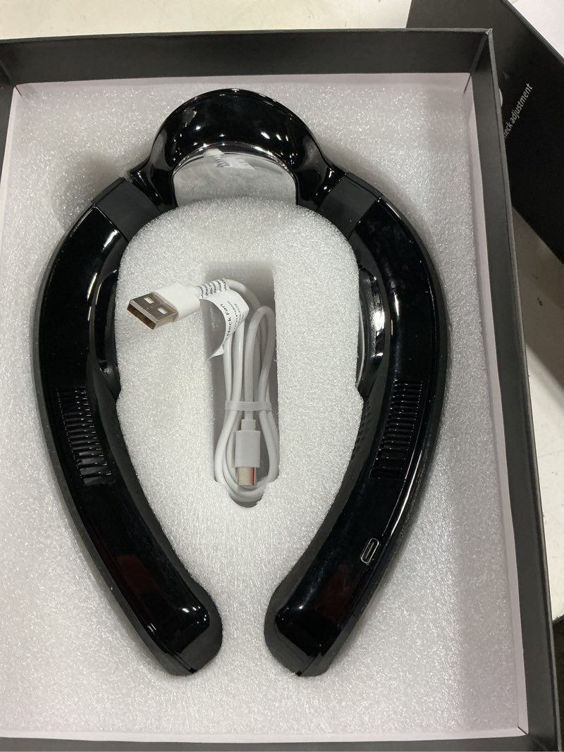 Condition photo showing Good Condition for portable neck fan air conditioner,2026 wearable neck cooler with 3 cooling plates,4739 sq mm cooling area,3d airflow,6000mah usb-c rechargeable personal fan,quiet cooling fan for travel office outdoor black universal fit