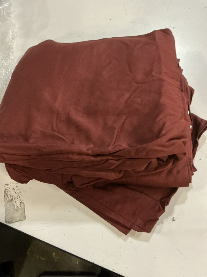 Condition photo showing Good Condition for bamboo sheet set color burgundy size king
