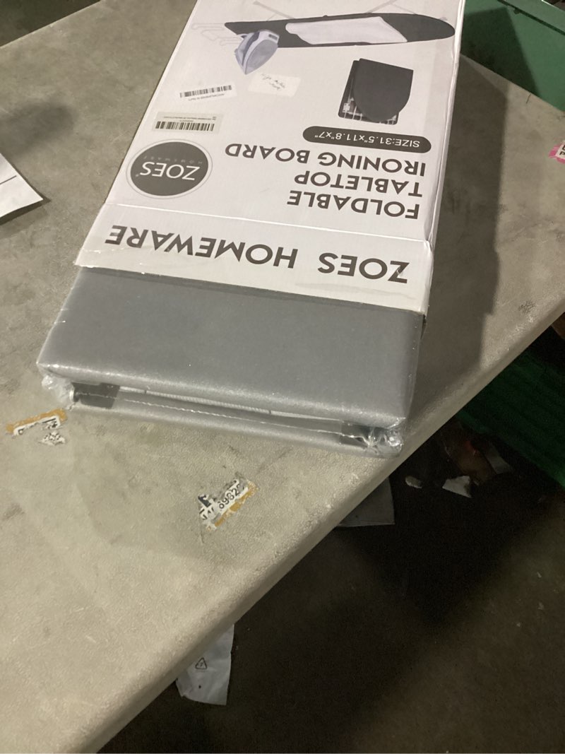 Condition photo showing Good Condition for Tabletop Ironing Board,Portable Iron Board with Iron Rest, Foldable Small Ironing Board with Heat Resistant Cover and 100% Cotton Pad, 31.5"x11.8"x7", Grey Gray