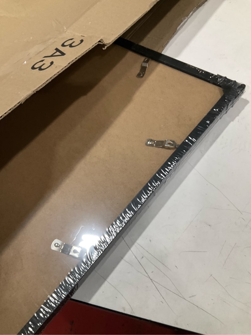 Condition photo showing Good Condition for jcjmy 18x18 picture frame black with 14x14 mat, display photo 14x14 with mat or 18 x 18 without mat, wall hanging large 18x18 poster frame with shatter resistant plexiglass, black black 18x18 inch