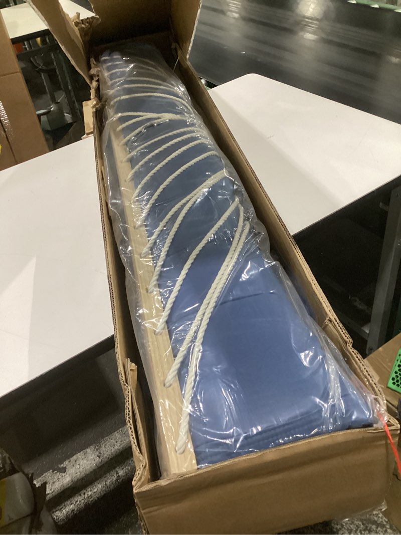 Condition photo showing Good Condition for suncreat hammocks for outside with stand, sunshade, porch hammock and stand, 475 lbs capacity, patent pending, navy