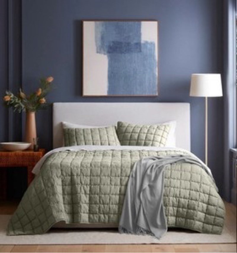quince, european linen box quilt / willowleaf / full/queen