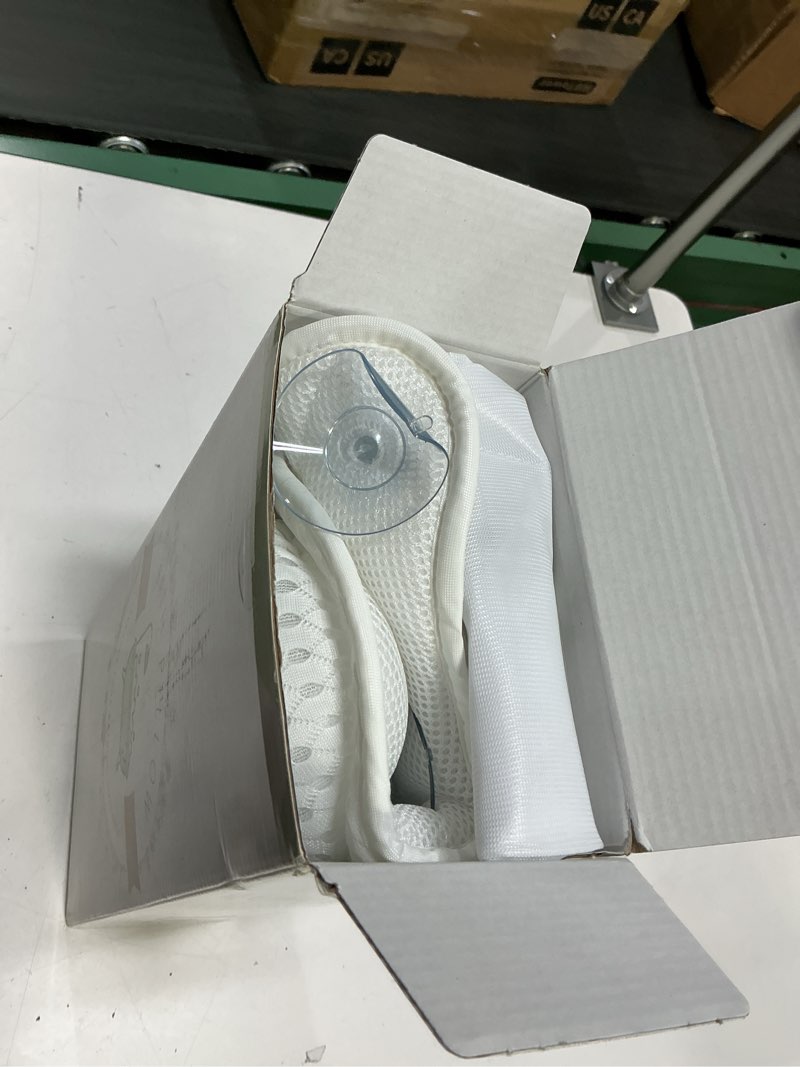 Condition photo showing Good Condition for Bath Pillow Bathtub Pillow, Luxury Bath Pillows for Tub Neck and Back Support, Bath Tub Pillow Headrest with Soft 4D Mesh Fabric and Non-Slip Suction Cups, Relaxing Bath Accessories Spa Gifts White