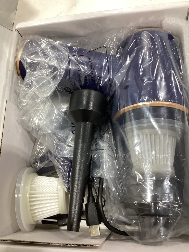 Condition photo showing Good Condition for handheld car vacuum cleaner, 9000pa vacuum cleaner & air duster, 120w high power vacuum portable cordless, hand held vacuum rechargeable with multi-nozzles & led light for home, car, office black gold
