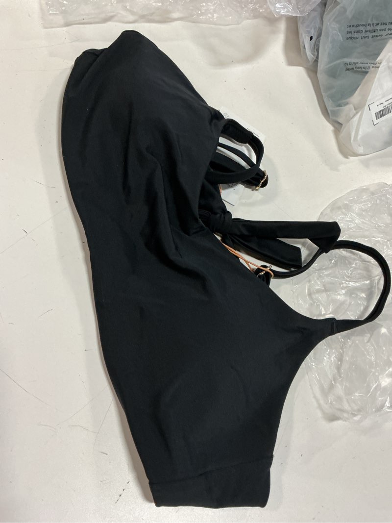 Condition photo showing Good Condition for italian scoop neck bikini top, l, black