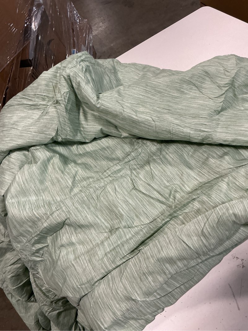 Condition photo showing As Is for Sophia-Art Luxury Velvet Duvet Cover Set 3Pcs Kids Bedding Sets Duvet Cover Sets Child Toddler Soft Touch and Comfortable Breathable UO Comforter Zipper Included (Crush- Sage Green, Twin XL 59"x102")