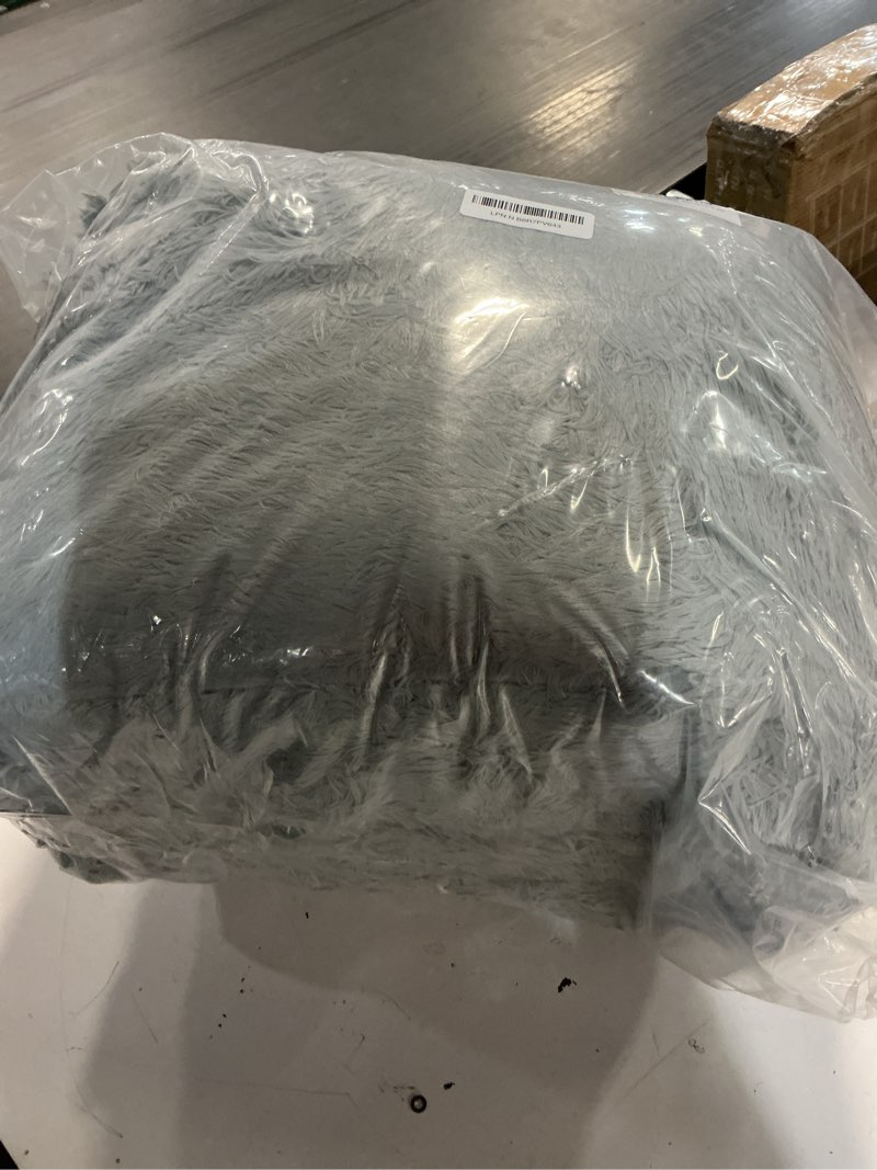 Condition photo showing New/Like New for 8x10 area rugs for living room bedroom rug, large shaggy soft plush furry bedside rug, area rugs for home decor (light grey, 8x10 feet) 8' x 10' (rectangular) light grey