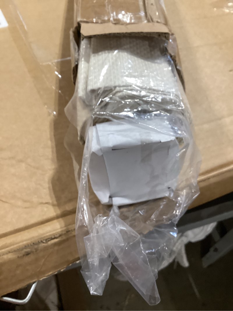 Condition photo showing Good Condition for madison park galen cordless roman shade, 39"w x 64"h, sheen ivory – room darkening, thermal insulated, energy efficient window blind with subtle sheen basketweave fabric for privacy room darkening basketweave sheen ivory 39"w x 64"h