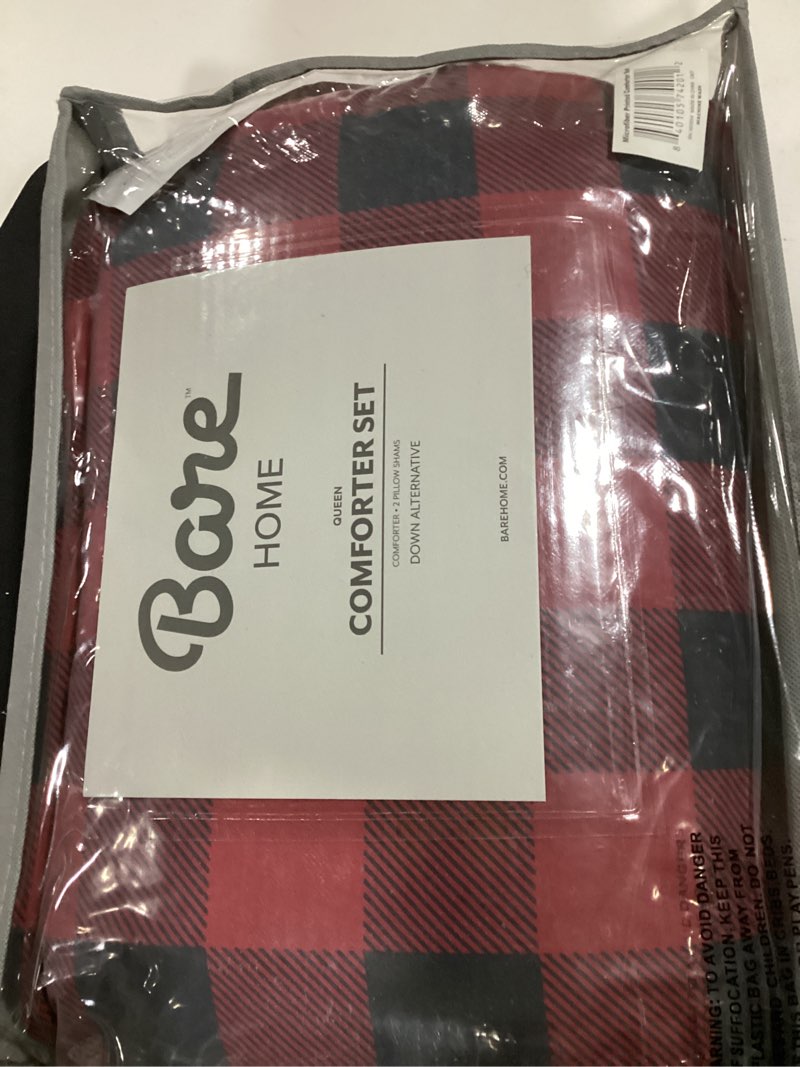 bare home comforter set - queen size - ultra-soft - goose down alternative - premium 1800 series - a