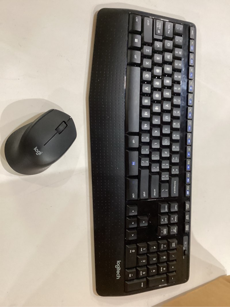 Condition photo showing Good Condition for Logitech MK345 Wireless Keyboard and Mouse Combo with Palm Rest, 2.4 GHz USB Receiver, Compatible with PC, Laptop, Black Combo 1 Pack