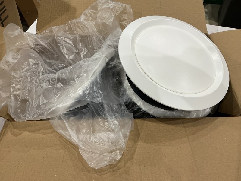 Condition photo showing Good Condition for hg power 8 inch vent cover adjustable - 4 pack white abs round ceiling vent for living room, attic, bathroom, kitchen ventilation - opening size 7.25" 8 inch, 4-pack?neck size?7.25in?