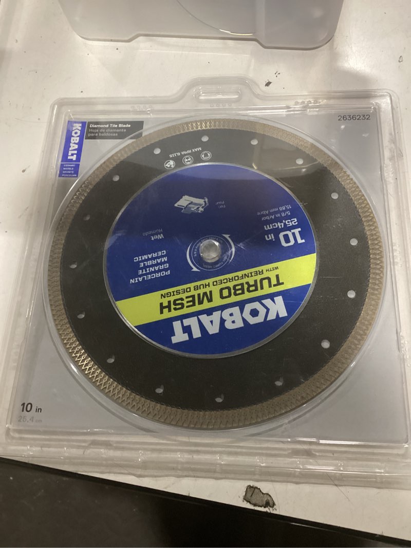 Condition photo showing Good Condition for Kobalt CTM10P 10-in Wet Continuous Rim Diamond Saw Blade