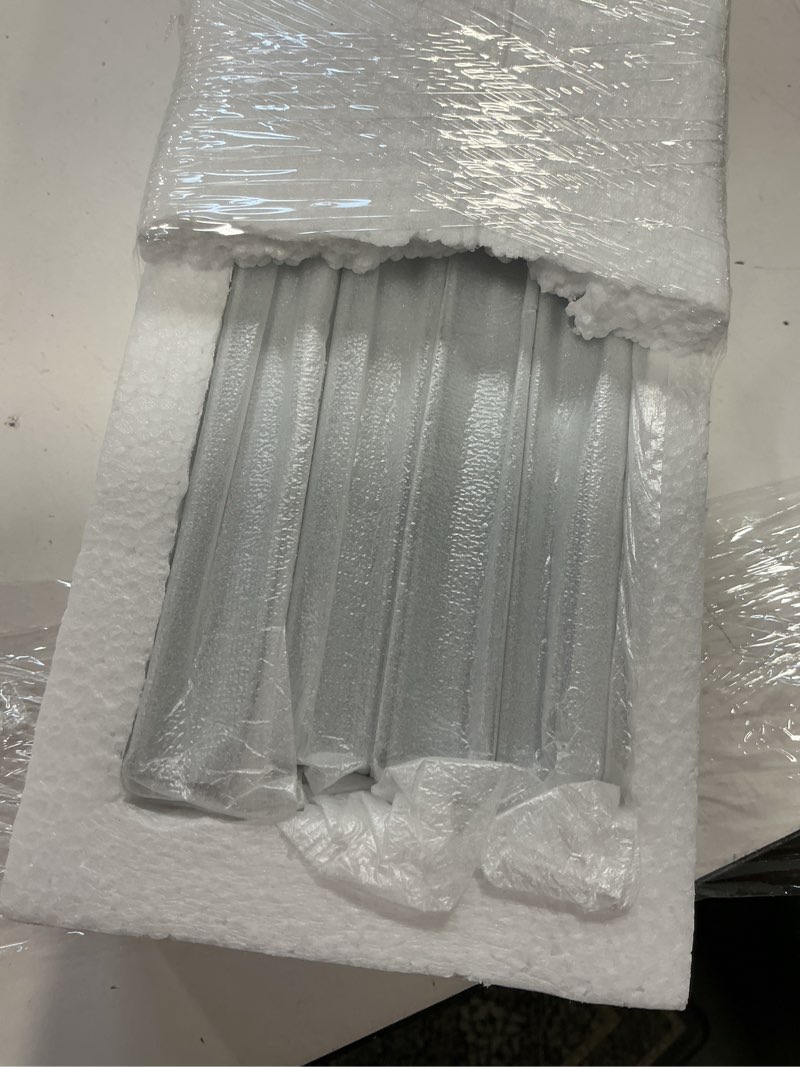 Condition photo showing New/Like New for Ceiling Curtain Track, Curtain Track with Roller Hooks, 9ft - 12ft Ceiling Mounted Rail Set for Room Divider, White 9ft - 12ft White