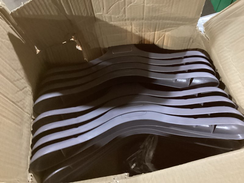 Condition photo showing Good Condition for DEDU Suit Hangers for Men 40 Pack, Extra Wide Suit Hanger Non Slip Width 17.7", Thick Plastic Coat Hangers Grey with Metal Hook Grey-40