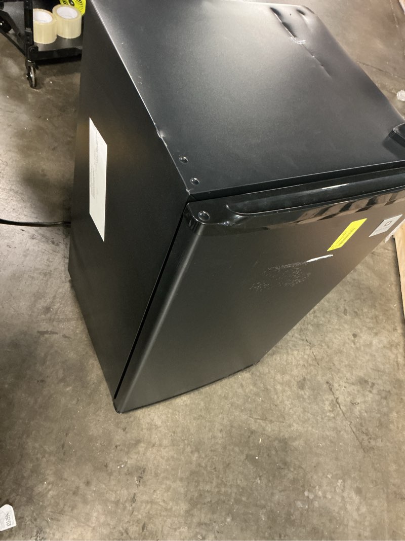 Condition photo showing As Is for arctic chef 3.2 cu. ft. compact refrigerator
