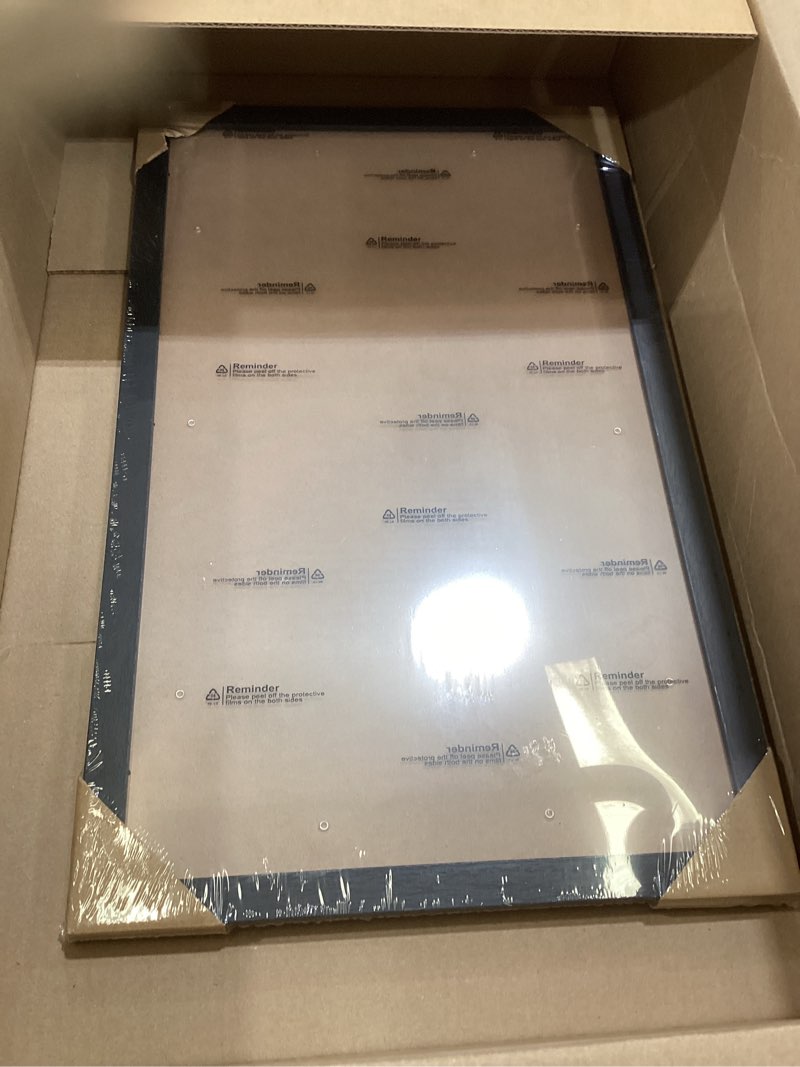 Condition photo showing Good Condition for upsimples 12x18 picture frame, display pictures 11x17 with mat or 12 x 18 without, wall hanging poster frames, black, 1 pack black 12x18