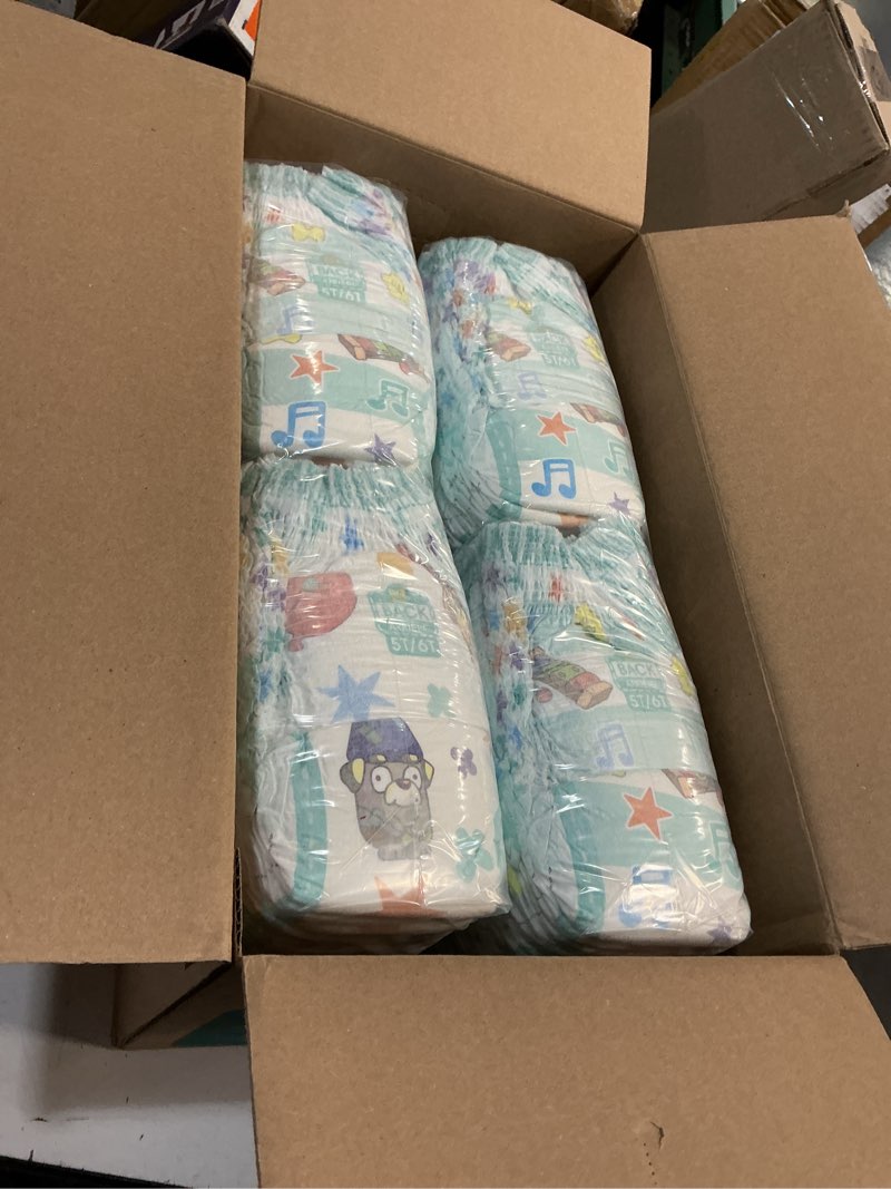Condition photo showing New/Like New for pampers training pants - easy ups boys & girls bluey - size 5t-6t, 84 count, children's potty underwear (packaging may vary) 5t-6t 84