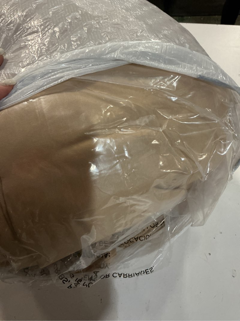 Condition photo showing Good Condition for hymokege khaki full size comforter sets seersucker 7 pieces, all season luxury bed in a bag for bedroom, bedding set with comforter, sheets, pillowcases & shams full(82"x86") khaki