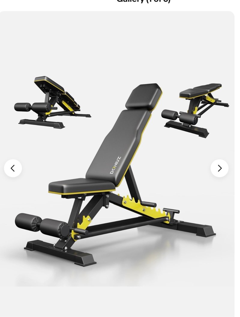 DONIUZ Heavy Duty Bench Adjustable Workout Bench Press Set for Home Gym Strength Training, Multi-Fun