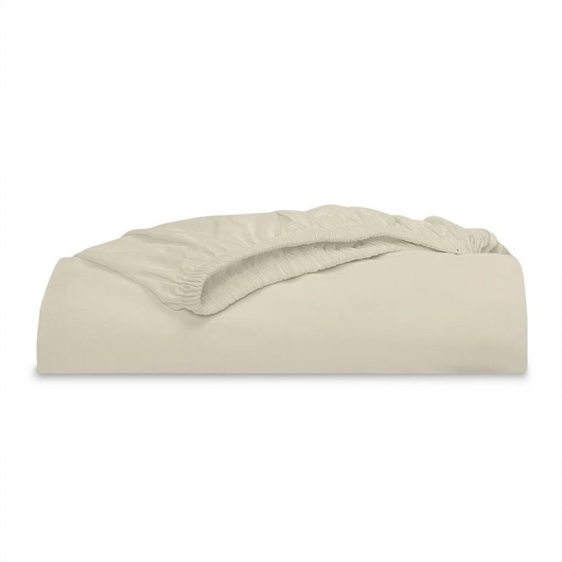 mainstays 300 thread count easy care percale fitted sheet, papyrus beige, twin 