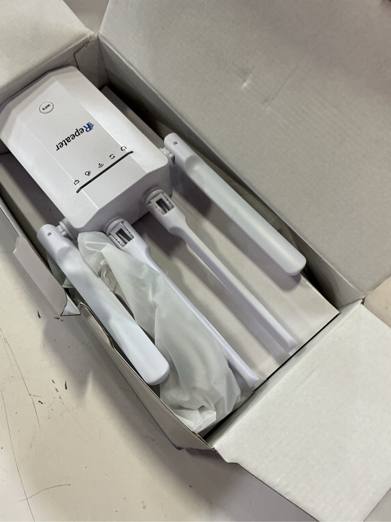 Condition photo showing Good Condition for 2026 new wifi extender signal booster for home, 15715sq.ft long range wifi repeater wireless routers signal amplifier, mesh wifi 15x faster access point with ethernet port, easy setup, 5 working mode white