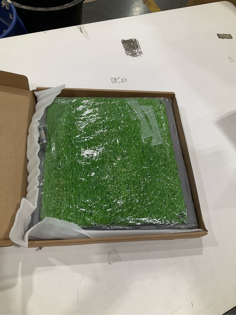 Condition photo showing Good Condition for geelin soccer ball display case 12" x 11" x 10.5" acrylic clear display case box with mirror back and turf grass, storage cube for soccer ball collectibles sports memorabilia collector gift 12" x 11" x 10.5" soccer