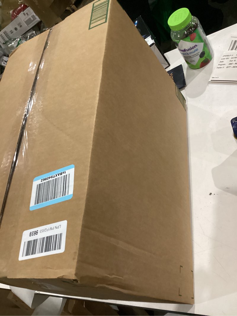 Condition photo showing As Is for Goose Down Fiber Comforter King Size – All-Season Hotel Quality Duvet Insert, High Fill Power, Ultra Soft 100% Cotton, Box-Stitched, Breathable, Lightweight Luxurious White Bedding, 90"x 106" White King