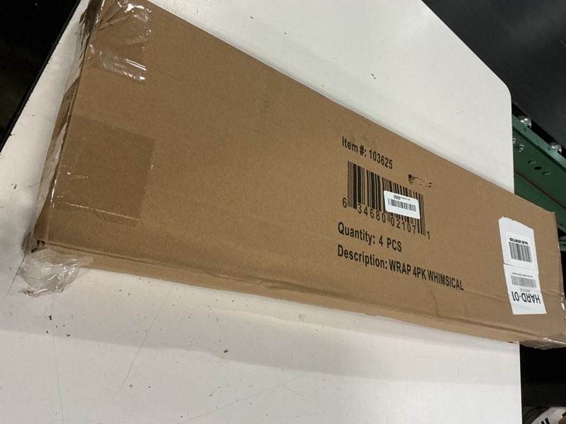 Condition photo showing New/Like New for gartner studios 12 foot premium whimsical holiday gift wrapping paper – 4 rolls with gridlines for easy cutting