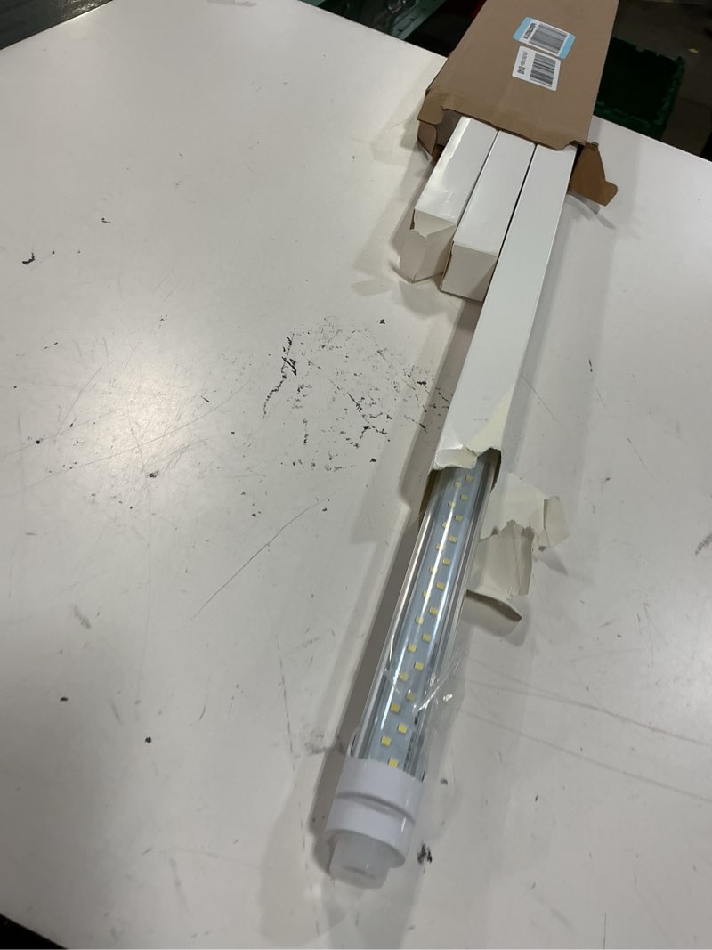 Condition photo showing Good Condition for jesled 2ft t8 led tube light, 12w(30w equivalent), 1680lm, 6000k, ballast bypass, 24 inch f17t8 fluorescent bulb replacement, dual ended, 24” lighting tube fixture (4-pack) 2ft-4pack