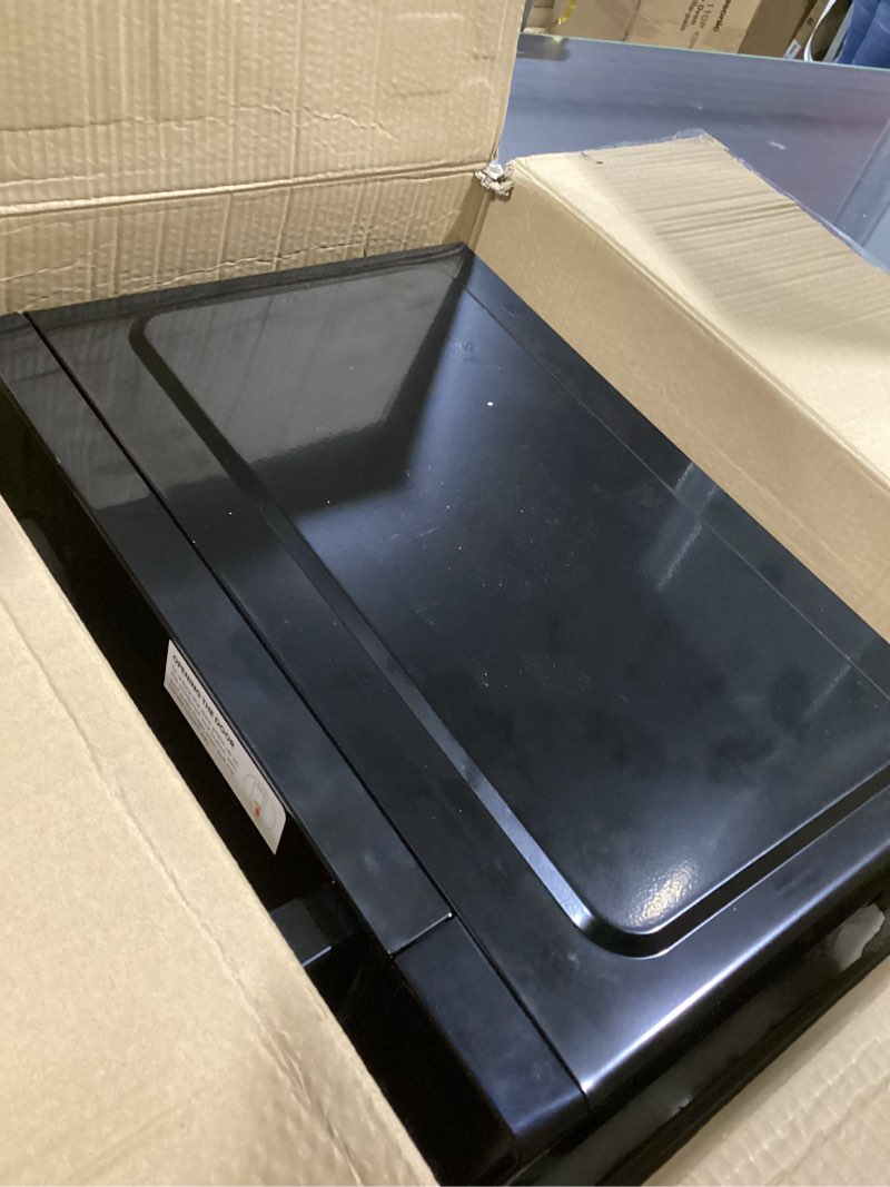 Condition photo showing Good Condition for Chefman Countertop Microwave Oven 0.7 Cu. Ft., 700 Watts with 10 Power Levels, 6 Cooking Presets with One-Touch Express Cook, Eco Mode, Child Safety Lock, & Mute Button - Black