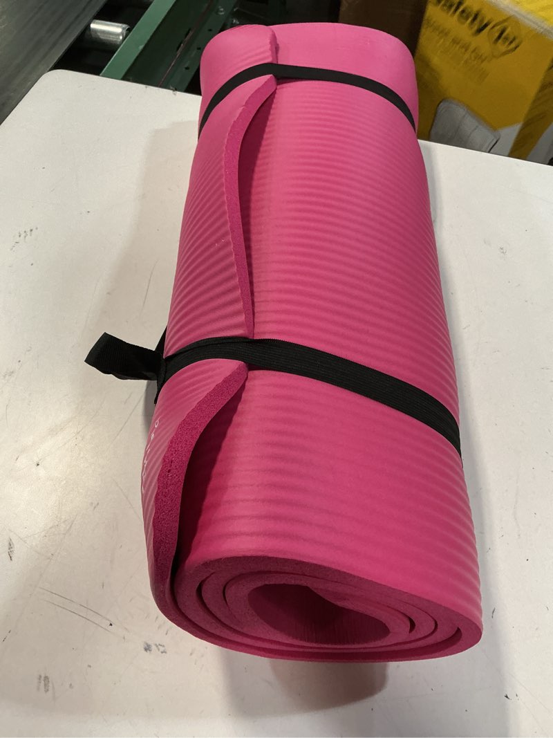Condition photo showing Good Condition for amazon basics extra thick exercise yoga mat with carrying strap pink 1/2 inch