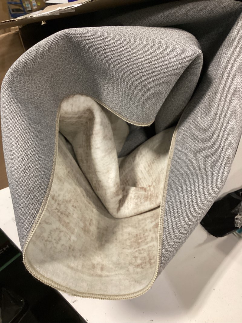 Condition photo showing As Is for Area Rugs 8x10 Vintage Rug: Large Washable Living Room Rug Retro Medallion Distressed Rugs Soft Low Pile Non-Slip Indoor Floor Carpet for Bedroom Kitchen Nursery Dining Table Office (Beige, 8'x10') Beige 8' x 10' (Rectangular)