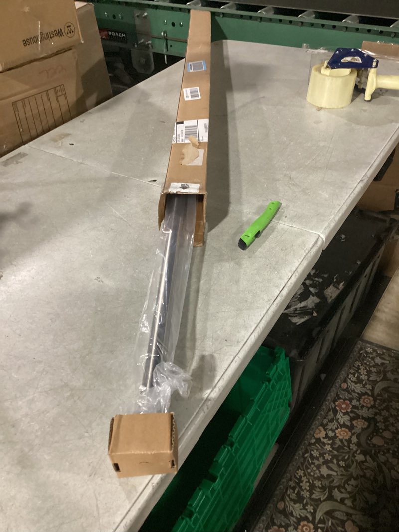 Condition photo showing New/Like New for Ivilon Tension Curtain Rod - Spring Tension Rod for Windows or Shower, 54 to 90 Inch. Brushed Nickel 54" to 90" Brushed Nickel