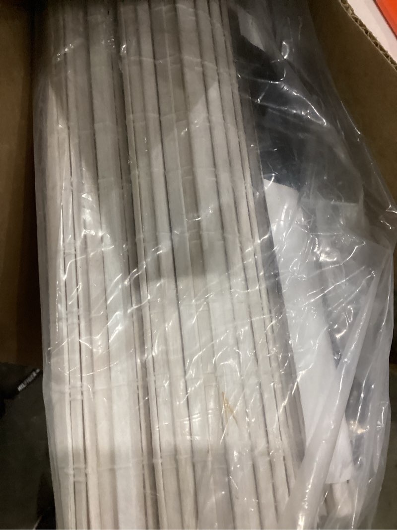 Condition photo showing As Is for LazBlinds Cordless Bamboo Roman Shades, Privacy Window Treatment, Roll Up Bamboo Blinds for Windows, 31'' W x 60'' H Privacy - Whitewash 31'' W x 60'' H